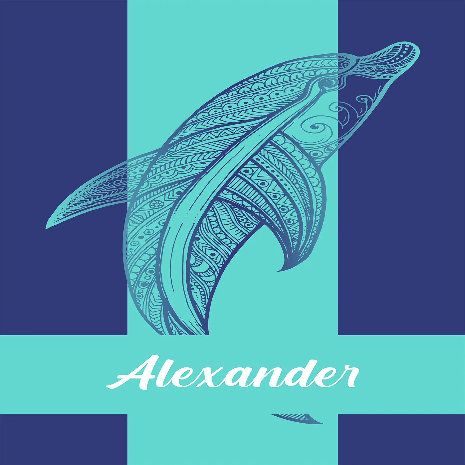 Name - Boho Dolphin Ocean