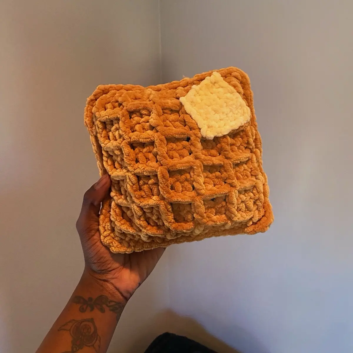 Crochet Waffle plushie