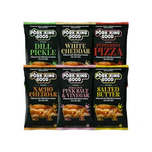 The Piglet Pack - 6 Bag Variety Pack of Pork King Good Pork Rinds! Keto Friendly, Gluten Free Snacks