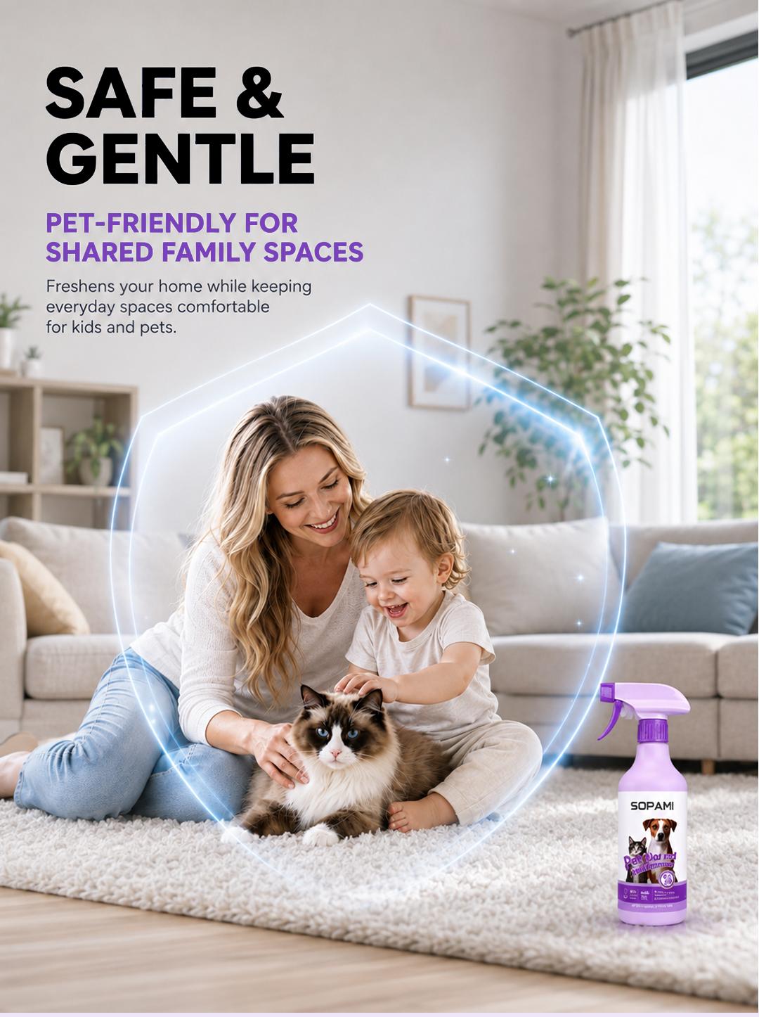 Everyday pet home cleaning spray