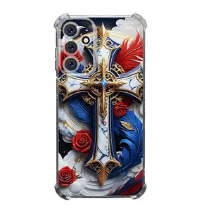 gradient laser cross Phone Case Anti-drop Cellphone Protective Case Soft Transparent Shockproof Mobile Phone Cover For SAMSUNG GALAXY A14 A15 A16 A25 A26 A34 A35 A36 A53 A54 A55 A56 4G 5G Gift Ideas