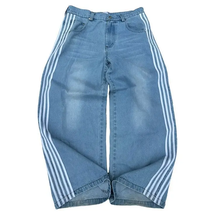 Light blue jeans (striped)