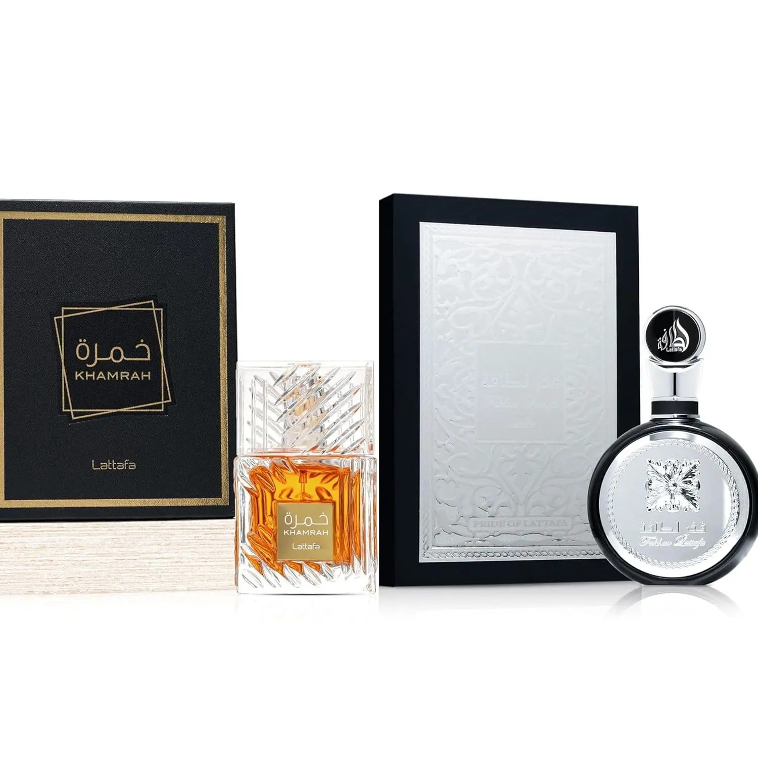 Lattafa Khamrah Eau de Parfum 100ml Fakhar Men Eau de Parfum 100ml – Long Lasting Arabian Fragrance Bundle for Men, Warm Spicy & Fresh Aromatic Cologne Set, Luxury Gift Set, Elevated Men's Fragrance, Multi-Scent Men's Fragrance
