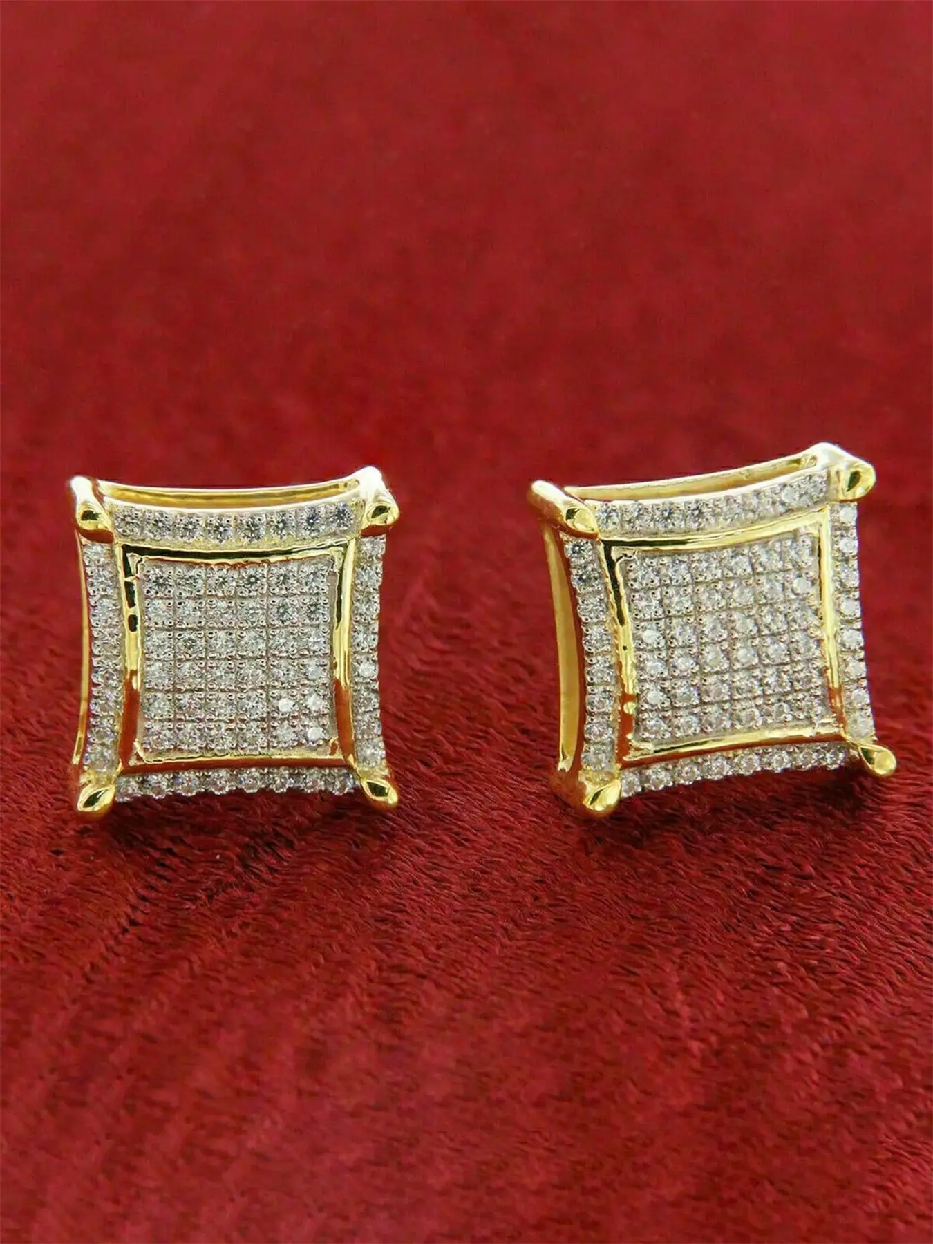 1 Pair Elegant Cubic Zirconia Stud High Quality Earrings For Women For Wedding Engagement Anniversary Jewelry Valentine's Day Gift Studs Earrings
