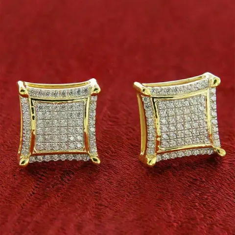 1 Pair Elegant Cubic Zirconia Stud High Quality Earrings For Women For Wedding Engagement Anniversary Jewelry Valentine's Day Gift Studs Earrings