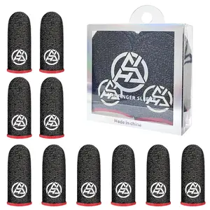 Gaming Finger Sleeves, 5 Pairs Thumb Finger Fingertips, Night Glowing Thumb Covers, Finger Covers for PUBG Mobile Games, Console, Gaming Accessories