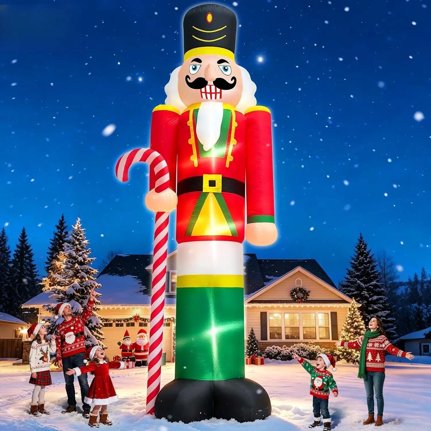 20 FT Giant Christmas Decorations Outdoor Inflatable Nutcracker Soldier