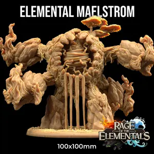 Elemental Maelstrom Wind Fire Earth Water Elemental DND | The Dragon Trappers Lodge | 32mm Scale | Miniature TTRPG Mini DnD Dungeons and Dragons Wargaming
