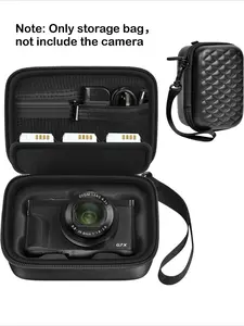 Camera Case  (Case Only) for Canon PowerShot G7X Mark II/ G7X Mark III/ SX740 HS Digital 4K Vlogging Camera，Video Camera Storage Holder with Shoulder Strap,Fit USB Cable,SD Card,Batteries  (Case Only)