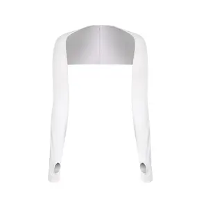 Ice Silk One-Piece Sun Protection Shawl With Arm Sleeves For Women UV Block Cooling Golf Shawl Outerwear For Outdoor Activities