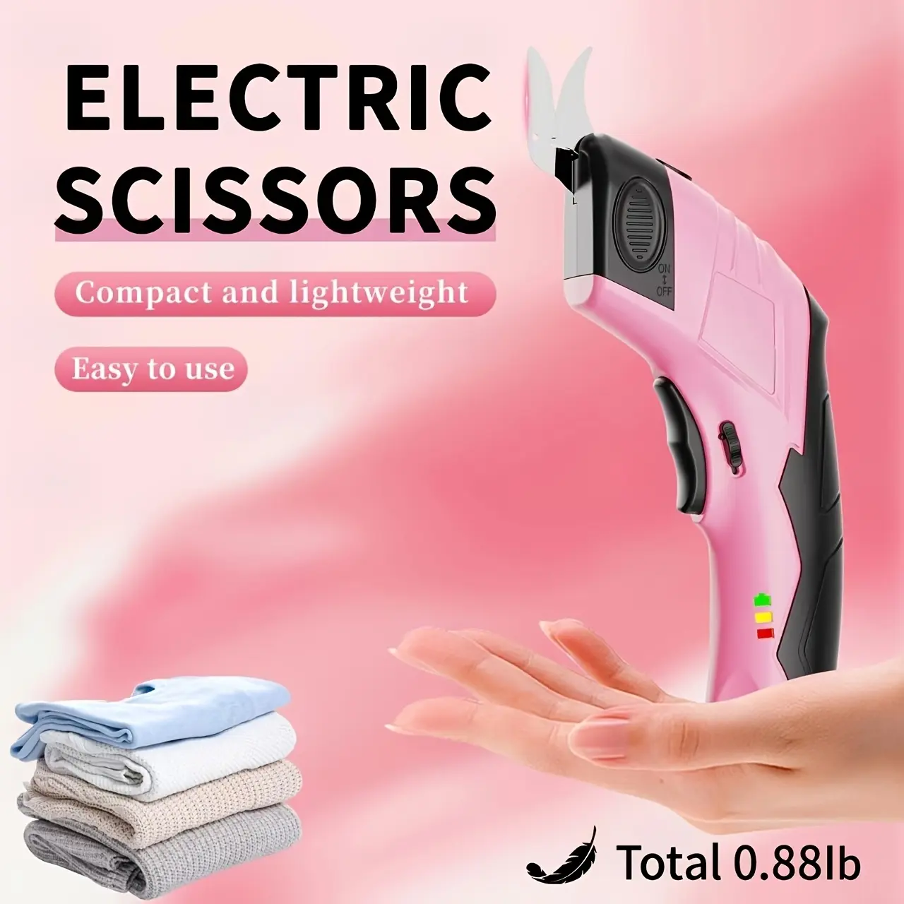 Electric Scissors Compact and Lightweight Easy to Use Total 0.88lb