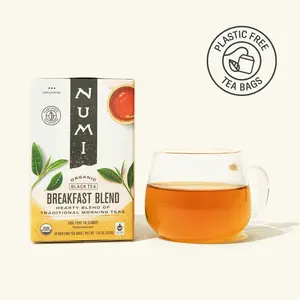 Numi Organic Breakfast Blend Black Tea - Assam Ceylon & Darjeeling - Plastic Free - Energizing Morning Tea