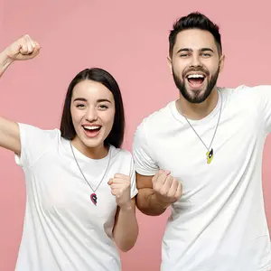 Ins Fashion Deadpool Wolverine Splicing Necklace for Good Friends, Best Friends, Couple Pendants, Trendy Accessories, Valentine's Day Gifts