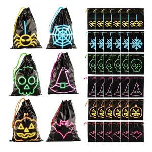 5 1/2" x 7 1/2" Halloween Drawstring Goody Bags - 36 Pc.