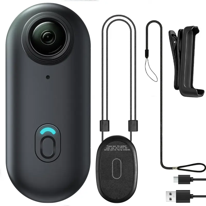 Mini Camera 4K/1080P HD – Ultra Portable Pocket Action Cam with 120° Wide Angle | Hands-Free Wearable Camera for Travel, Vlog & Outdoor, Rechargeable, Microsd, Hd Video, 800Mah