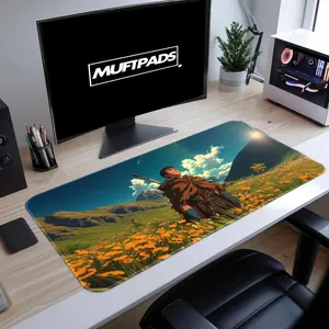 [Sale off up to 65%][Free Ship] Berserk Landscape Desk Mat: Minimalist Anime Mouse Pad