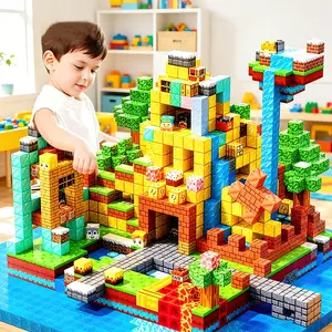 500pcs Magnetic Building Blocks Set, Magnetic Cubes, Random Patterns, Stem Montessori Toy, Creative 3D Construction, Birthday Gift for Kids Ages 3-8