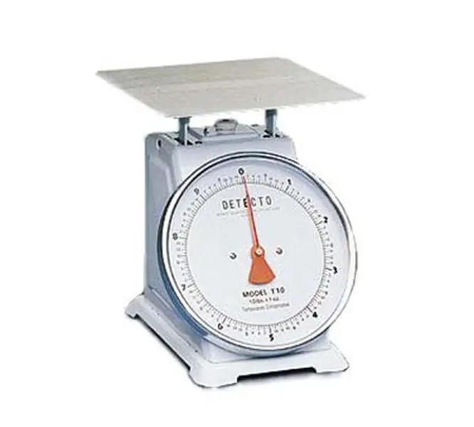 Detecto Mechanical Kitchen Scale - 32 Oz Top-Loading, Fixed Dial, Convenient Viewing Angle, Easy Readability, Easy-To-Clean Surface, Enamel Finish, Sturdy Construction for Home Diagnostics & Weighing Needs