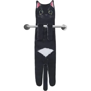 Funny Hand Towels for Bathroom Kitchen- Cute Decorative Kitten Decor Hanging  Towels-  Housewarming Valentines Mothers Birthday Gifts for Women Mom  Lovers