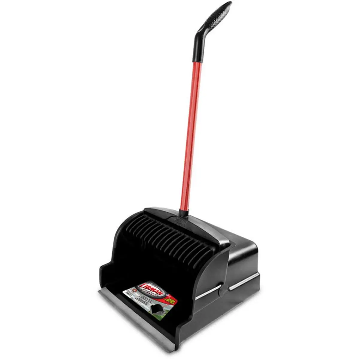 212 MAIN Libman 1168 High Power Retractable Steel Scoop Dust Pan, Black, Large - Broom and Dustpan Set, Household Cleaning Supplies