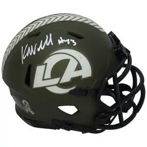 Kyren Williams Autographed Rams 2022 STS Mini Speed Helmet Beckett