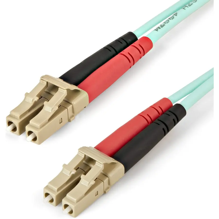 StarTech 5m 50/125 LSZH OM4 Duplex Multimode Fiber Optic Cable - Aqua
