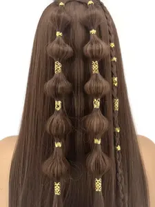 Adjustable Hair Cuffs Set, Metal Hair Jewelry Accessories for Women & Men, Summer Dreadlock Braiding Supplies, Versatile Hair Clips