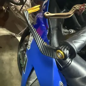 Motorcycle Modified Anti-fall Handlebar, Carbon Fiber Pattern Handlebar, Universal Anti-fall Brake Clutch Protector for Off-road Street, Motocross Accessories