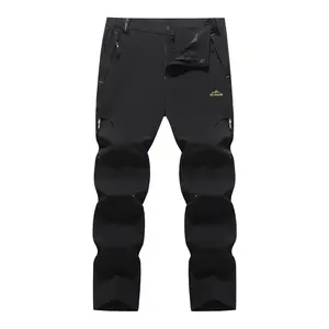 Men’s workwear hiking pants with pockets—casual sports running outdoor pants, loose and comfortable multifunctional waterproof hiking pants GARMENTARY