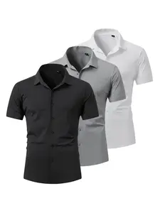 3-Pack Men’s Summer Short Sleeve Shirts – Loose Fit, Versatile Base Layer Tops