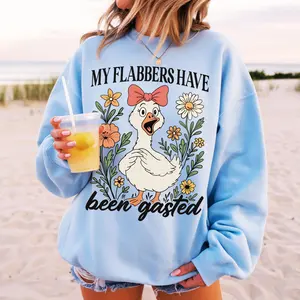 My Flabbers Have Been Gasted Sweatshirt, Gag Gift Rude Goose Mood Snarky Animal Shirt, Sarcastic Goose Humor Shirt, Humor Fun Goose OM1O4