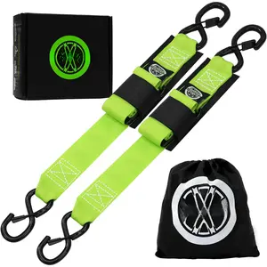 Transom Tie Down Kits (2PK) -2" x 48" Boat Transom Straps - 1,200lb Break Strength Boat Straps for Trailer, Boat or Kayak Secure(Green)