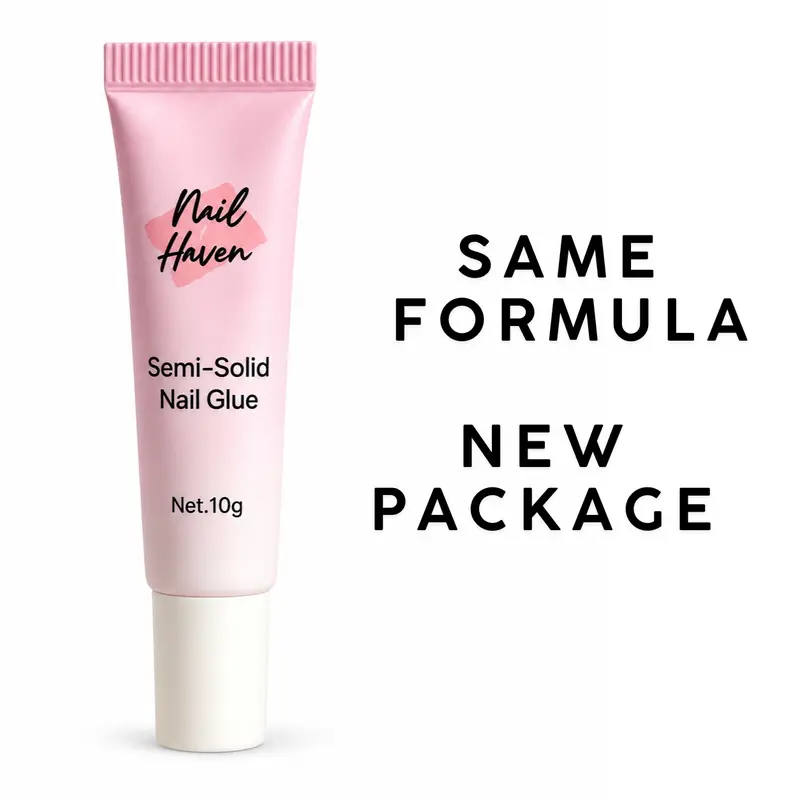 Nail Haven | Extra Thick Nail Glue | No Curing Needed | Semi Solid Glue 10G