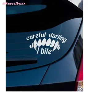 Careful Darling, I Bite Baldurs Gate Vinyl Decal Sticker | Gamer, Astarion, Nerd