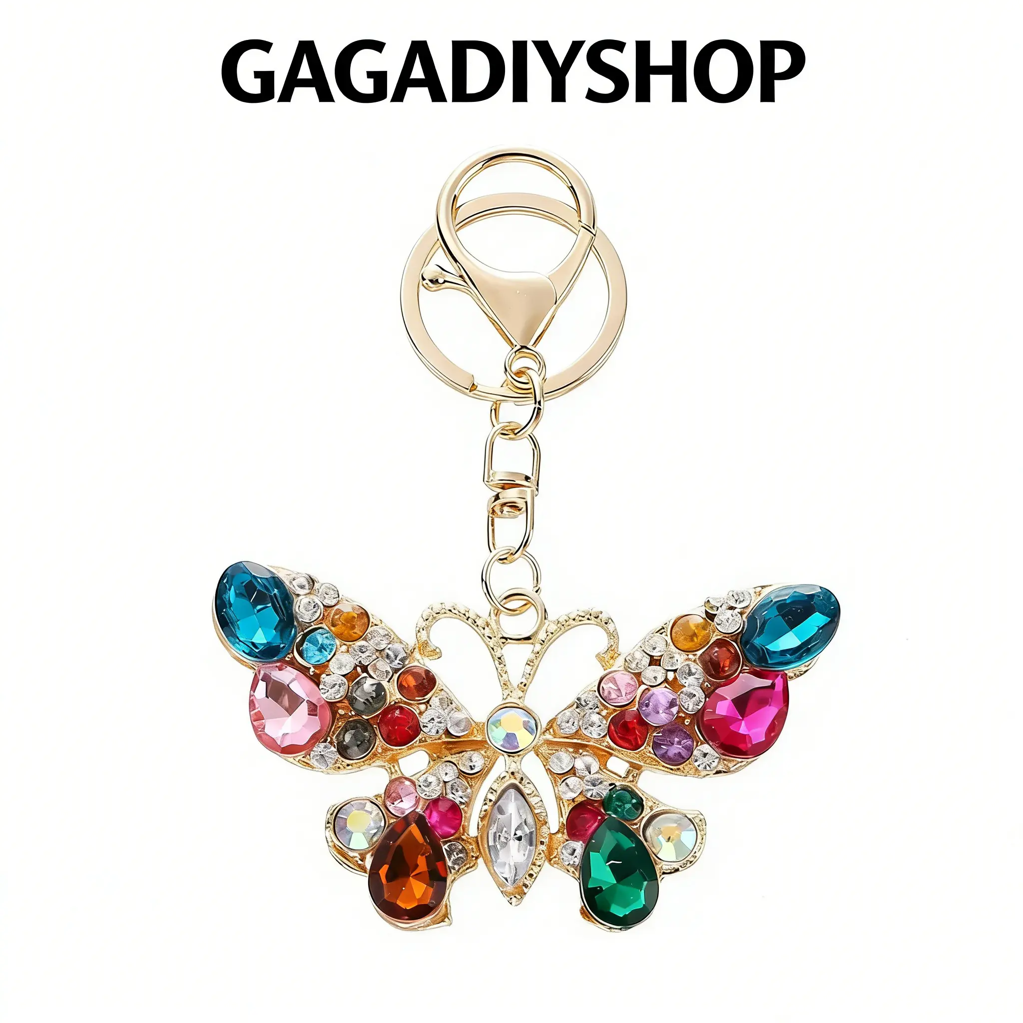 [Gaga shop] Butterfly Keychain-Viral Cute Bag Charm Keychain with Key Ring & Clip, Multiple Styles Purse Charm for Women Handbags Trendy Bag Accessory, Graduation Gift, Mother's Day gift