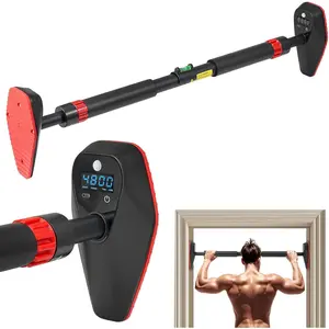 Pull Up Bar for Doorway, Door Frame Chin Up Bar without Screw Exercise Bars for Home Workouts Strength Training Adjustable Pull-up Bars with Smart Count/Timer/Calorie Tracker Home Gym Equipment Indoor, 29''-38'' Width