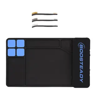 Cleaning Mat, Anti-Slip Rubber Mat, Magnetic Cleaning Pad with Integrated Box 15.9" x 9.8" Durability Brush