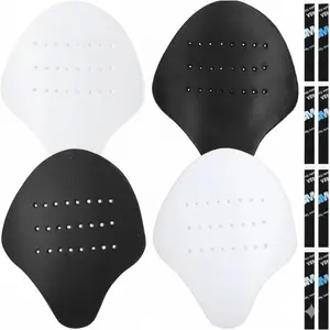 2 Pairs 4-12" Black & White Shoe Creases Protector, Shoe Toe Protectors Crease Protectors for Sneakers Foam Soft Material Comfortable Shoe Inserts for Men Women
