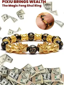 2026 New Model 1Pcs Feng Shui Lucky Bracelet Jewelry, Suitable for Men And Women, Beaded Bracelets, Natural Stone, Double Pixiu Design, Obsidian Character Bead Six Character Mantra Bracelet for Wealth Attraction, High Quality Bracelet