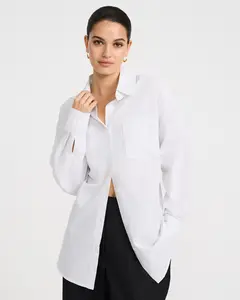 Express Pinstripe Double Pocket Oversized Shirt