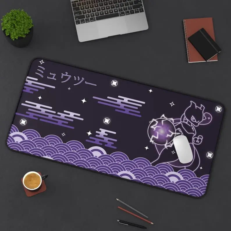 Mewtwo psychic type - MousePad, Desk Mat, Extended Mousepad, Giant Mouse Pad, Large Gamer Pad, Gift for PKM and Anime Fans, TCG Playmat Sam
