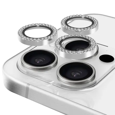 Casing Bee Camera Lens Protector Bling for iPhone Aluminum Diamond Protective Tempered