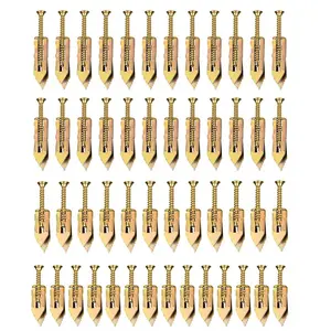 100pcs Self Drilling Drywall Anchors with Screws Kit, 4-Sizes Self Drilling Drywall Anchor Screws, No Drill Dry Wall Metal Expansion Bolt for Picture Hanging Mirror Shelf, Screws Set