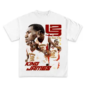 Lebron James 2003 All-American Game MVP Graphic Tee, Y2K Rap Streetwear T-Shirt, Unisex Crew Neck, Vintage Hip-Hop Graphic, Sports Style, Casual Cotton Fit