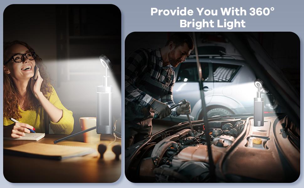 BIAT Camping Light 1PCS, Camping Lantern Rechargeable, Led Work Light with Stand Battery Powered 10800mah, Portable Camping Lamp and Flashlight, Camping Lights for Hiking, Camping, Fishing