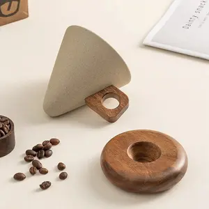 Vintage Ceramic Coffee Mug with Solid Wood Handle, Cozy Aesthetic Cup for Home Café, 250ml