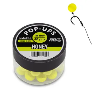 Natural Premium Floating Pop-Up Boilies for Carp Fishing, 40pcs, 10mm