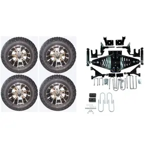 Lift Kit Combo with 12" Wolverine for EZGO RXV Electric Golf Carts 2015+
