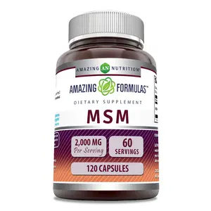Amazing Formulas MSM (Methylsulfonylmethane) Supplement | 2000 Mg per Serving | 120 Capsules | Non-GMO | Gluten-Free | Made in USA