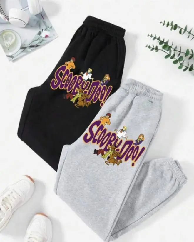 Scooby-Doo Sweatpants, Fun Graphic Joggers, Comfortable Fit, Great For Loungewear, Streetwear, And 90s Cartoon Lovers - Trendy Unisex Cotton Graphic Casual Sweatpants, Gift For Men and Women, Trending Best Gift SS